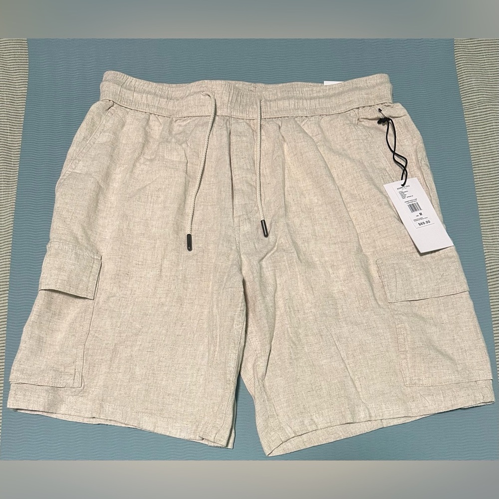Kenneth Cole Tan Cargo Shorts with Relaxed Fit